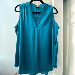 Vince Camuto Teal Sleeveless Blouse 1X